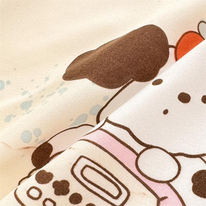 91家纺网 家纺一手货源 找家纺 多品家纺 2025春夏新款超柔水洗棉学生宿舍床垫套 快乐玩伴