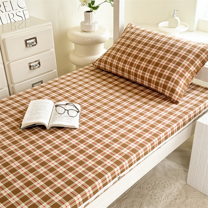 91家纺网 家纺一手货源 找家纺 多品家纺 2025春夏新款超柔水洗棉学生宿舍床垫套 时光