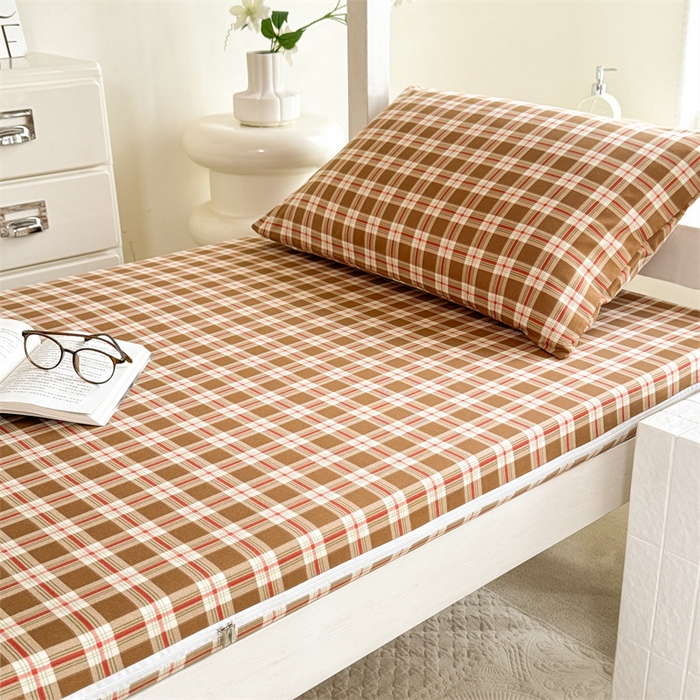 91家纺网 家纺一手货源 找家纺 多品家纺 2025春夏新款超柔水洗棉学生宿舍床垫套 时光