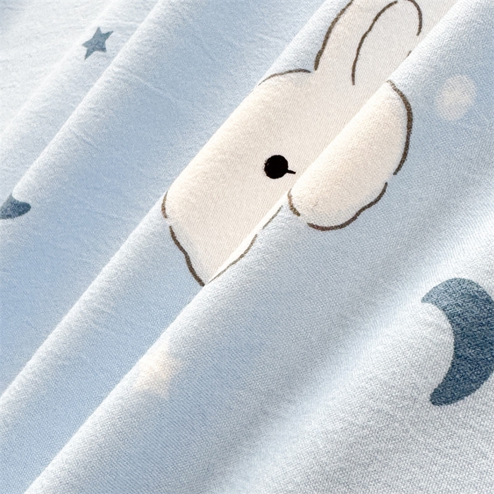 91家纺网 家纺一手货源 找家纺 多品家纺 2025春夏新款超柔水洗棉学生宿舍床垫套 星空小兔