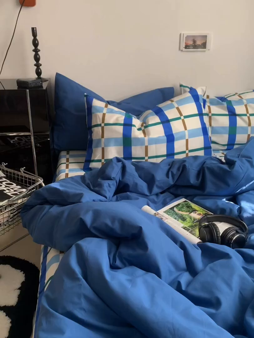 91家纺网 家纺一手货源 找家纺 （总）柚可家居 2025新款亲肤舒适色织水洗棉全棉四件套-