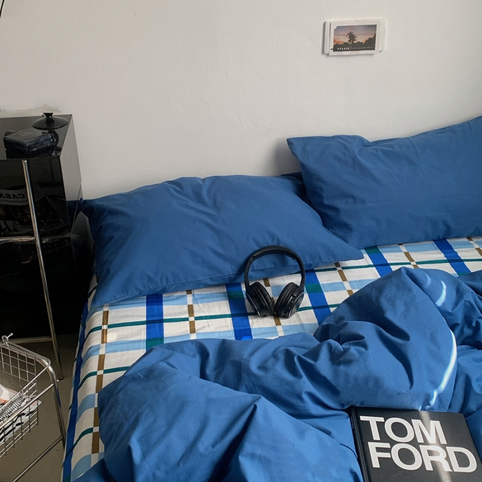 91家纺网 家纺一手货源 找家纺 （总）柚可家居 2025新款亲肤舒适色织水洗棉全棉四件套-