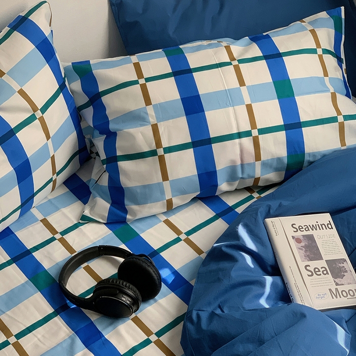 91家纺网 家纺一手货源 找家纺 （总）柚可家居 2025新款亲肤舒适色织水洗棉全棉四件套-