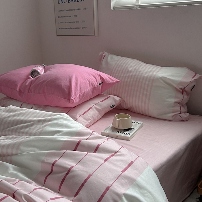 91家纺网 家纺一手货源 找家纺 （总）柚可家居 2024新款数码印花简约全棉四件套-皮埃诺