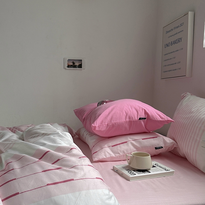 91家纺网 家纺一手货源 找家纺 （总）柚可家居 2024新款数码印花简约全棉四件套-皮埃诺