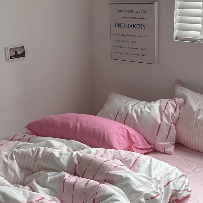 91家纺网 家纺一手货源 找家纺 （总）柚可家居 2024新款数码印花简约全棉四件套-皮埃诺