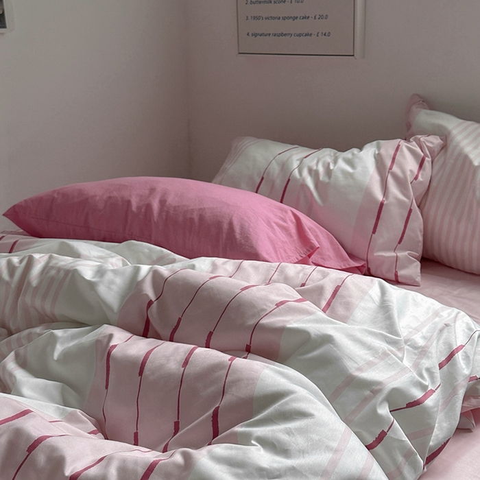 91家纺网 家纺一手货源 找家纺 （总）柚可家居 2024新款数码印花简约全棉四件套-皮埃诺