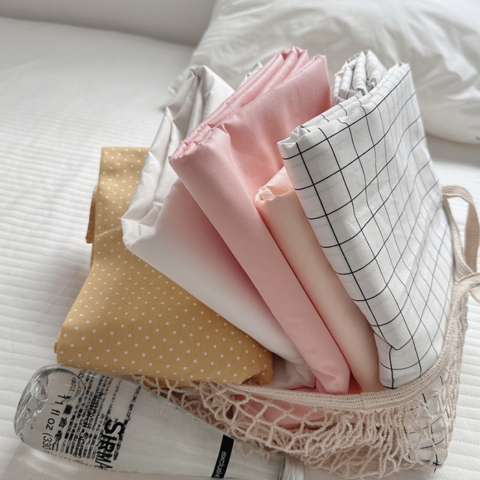 91家纺网 家纺一手货源 找家纺 柚可家居 2024新款40支斜纹13372单床单 白格子