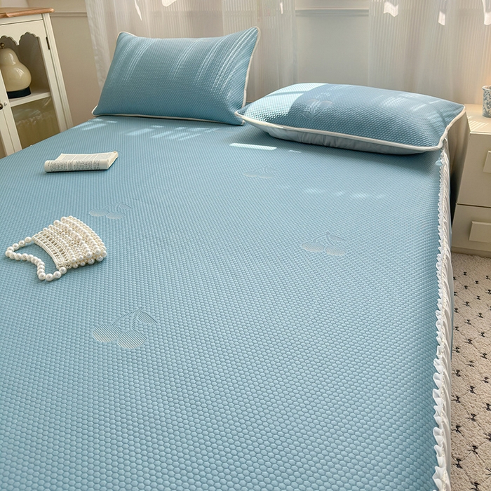 91家纺网 家纺一手货源 找家纺 （总）美优兰2025新款PE提花凉感冰豆豆床裙