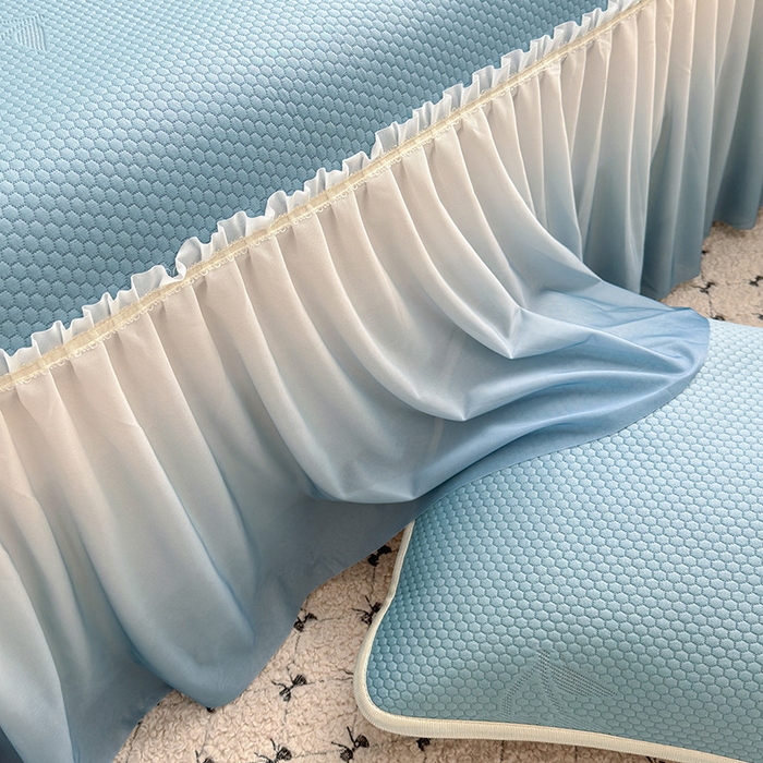 91家纺网 家纺一手货源 找家纺 （总）美优兰2025新款PE提花凉感冰豆豆床裙