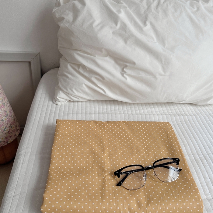 柚可家居 2024新款40支斜纹13372单床单 波点黄