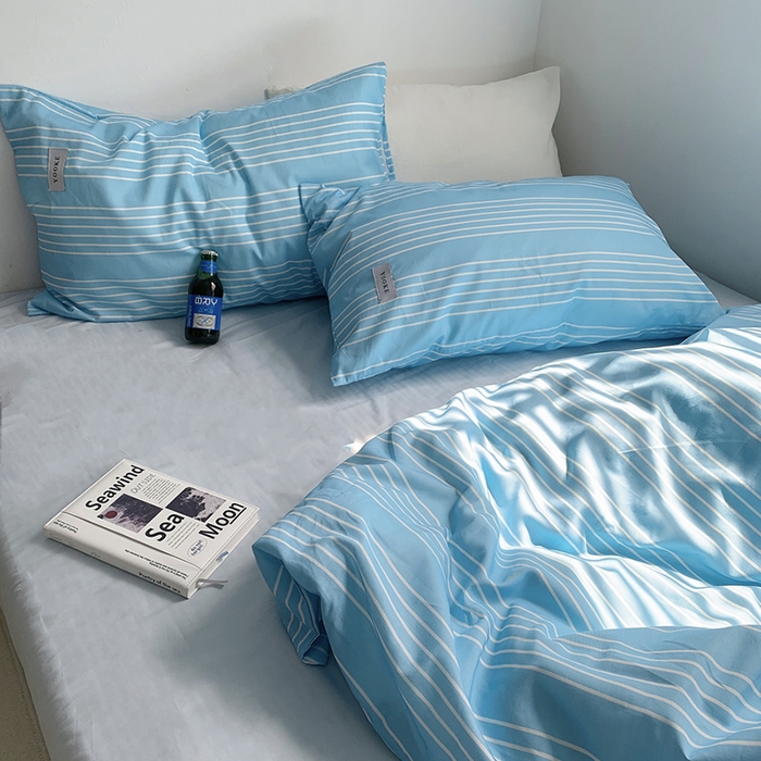 91家纺网 家纺一手货源 找家纺 柚可家居 2024新款40支斜纹数码印花全棉四件套 布鲁斯