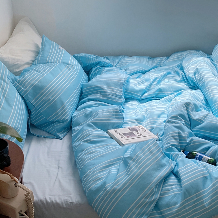 91家纺网 家纺一手货源 找家纺 柚可家居 2024新款40支斜纹数码印花全棉四件套 布鲁斯