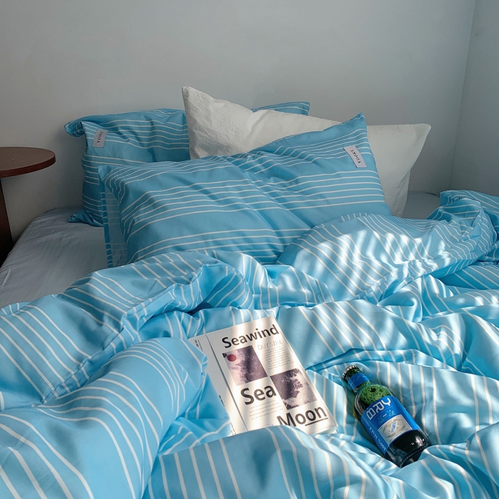 91家纺网 家纺一手货源 找家纺 柚可家居 2024新款40支斜纹数码印花全棉四件套 布鲁斯