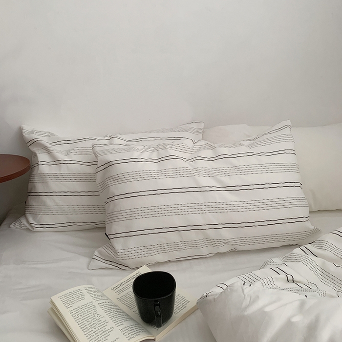 91家纺网 家纺一手货源 找家纺 柚可家居 2024新款40支斜纹数码印花全棉四件套 西塞条纹