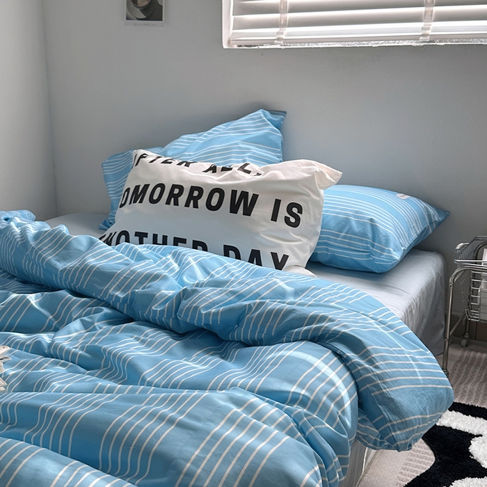 91家纺网 家纺一手货源 找家纺 柚可家居 2024新款40支斜纹数码印花全棉四件套 布鲁斯（实拍第二组）