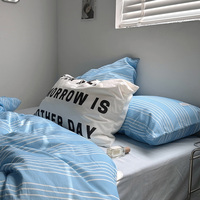 91家纺网 家纺一手货源 找家纺 柚可家居 2024新款40支斜纹数码印花全棉四件套 布鲁斯（实拍第二组）