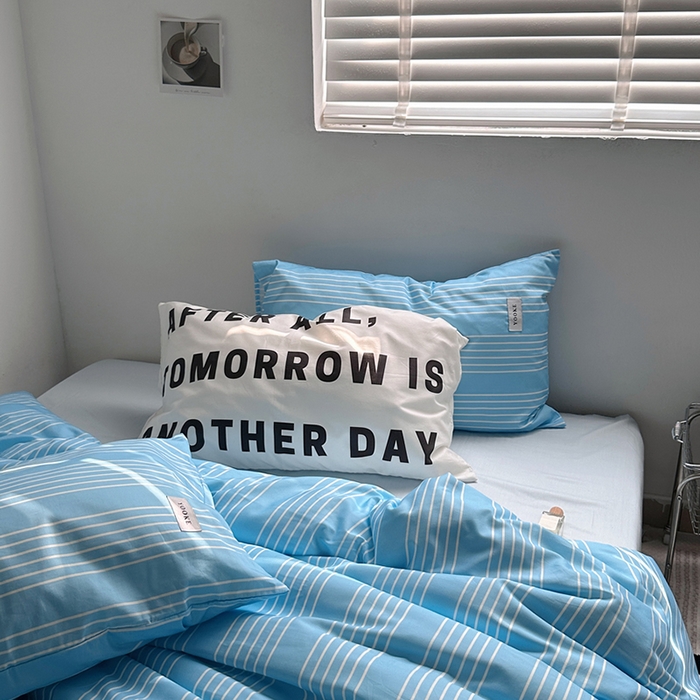 91家纺网 家纺一手货源 找家纺 柚可家居 2024新款40支斜纹数码印花全棉四件套 布鲁斯（实拍第二组）