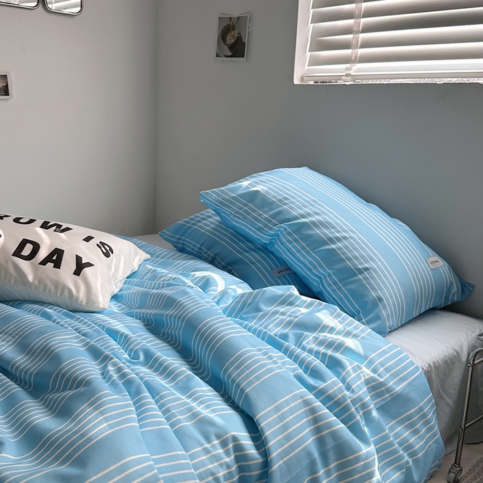 91家纺网 家纺一手货源 找家纺 柚可家居 2024新款40支斜纹数码印花全棉四件套 布鲁斯（实拍第二组）