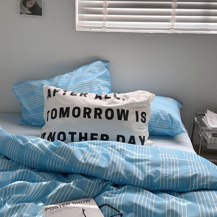 91家纺网 家纺一手货源 找家纺 柚可家居 2024新款40支斜纹数码印花全棉四件套 布鲁斯（实拍第二组）