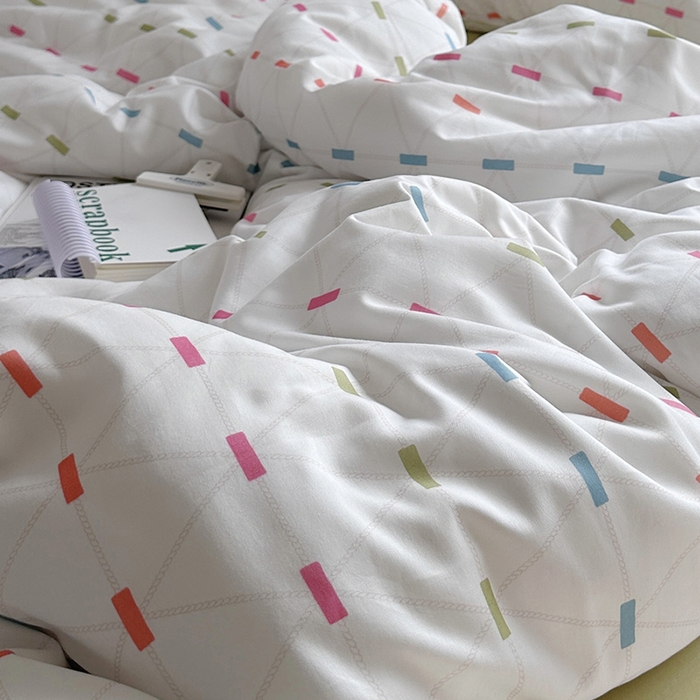 91家纺网 家纺一手货源 找家纺 柚可家居 2024新款40支斜纹数码印花全棉四件套 午后安妮