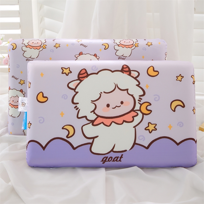 芯洲 2025新款十二生肖记忆枕学生抱枕儿童卡通系列慢回弹凉感可爱萌趣枕头枕芯 生肖-羊 28x48cm/只