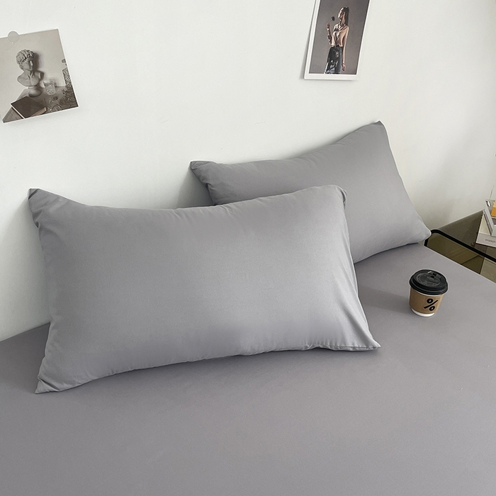 91家纺网 家纺一手货源 找家纺 （总）北辰 2025新款简约素色云朵棉可水洗纯色床笠单件三件套