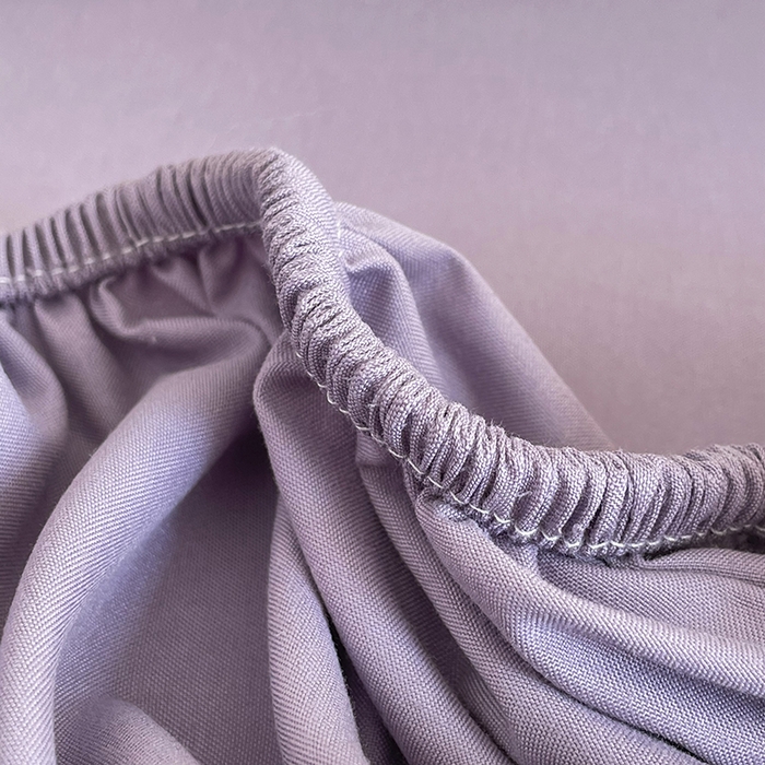 91家纺网 家纺一手货源 找家纺 北辰 2025新款简约素色云朵棉可水洗纯色床笠单件三件套 豆沙紫