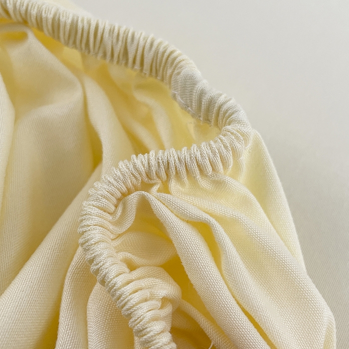 91家纺网 家纺一手货源 找家纺 北辰 2025新款简约素色云朵棉可水洗纯色床笠单件三件套 麦芽黄