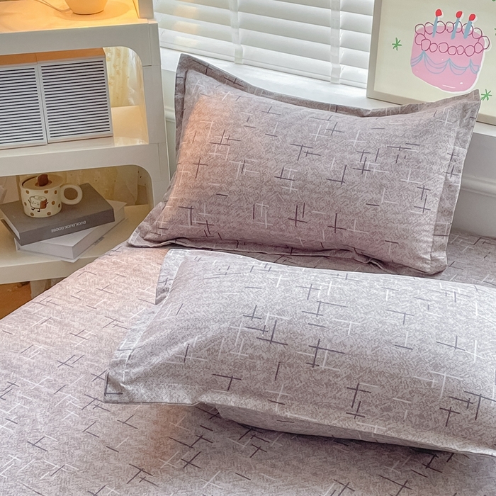 91家纺网 家纺一手货源 找家纺 简冠家纺 2023直播爆款北欧风亲肤植物羊绒磨毛四件套 独白