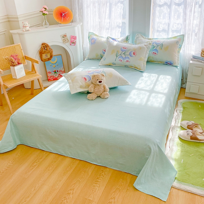 91家纺网 家纺一手货源 找家纺 简冠家纺 2023直播爆款北欧风亲肤植物羊绒磨毛四件套 锦绣园