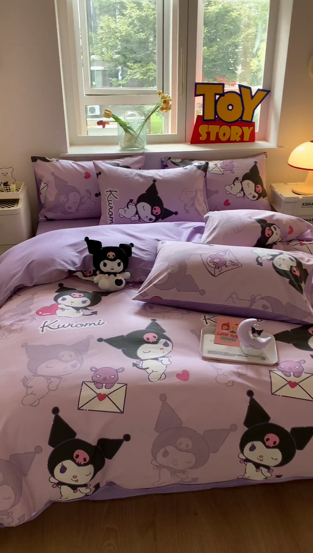 91家纺网 家纺一手货源 找家纺 （总）玉元坊 2025年5月新品三丽鸥全棉床单纯棉床裙床笠三四件套简约基础款式-库洛米简约款式