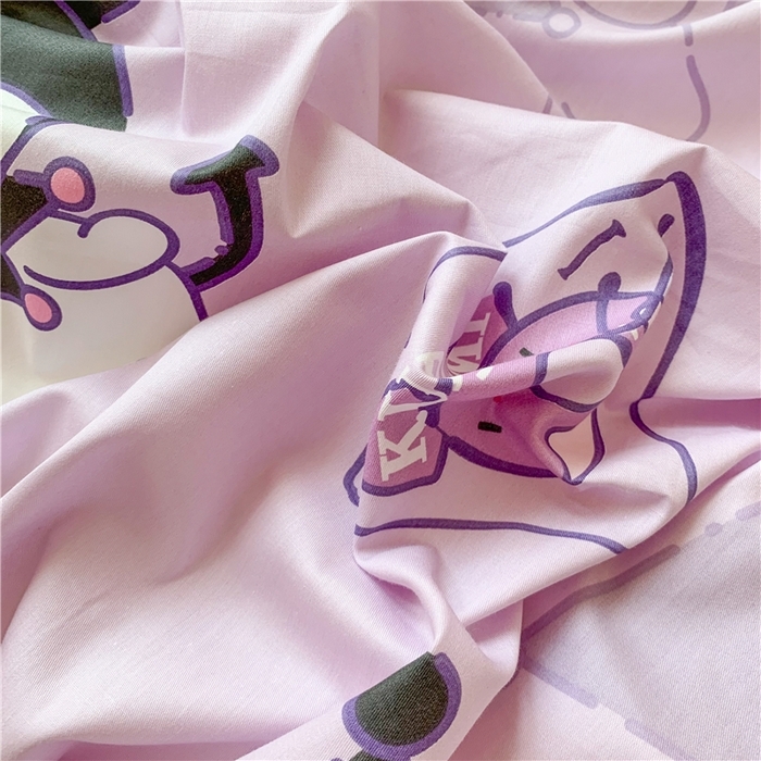 91家纺网 家纺一手货源 找家纺 （总）玉元坊 2025年5月新品 三丽鸥花边被套全棉床单纯棉床裙床笠三四件套-库洛米系列