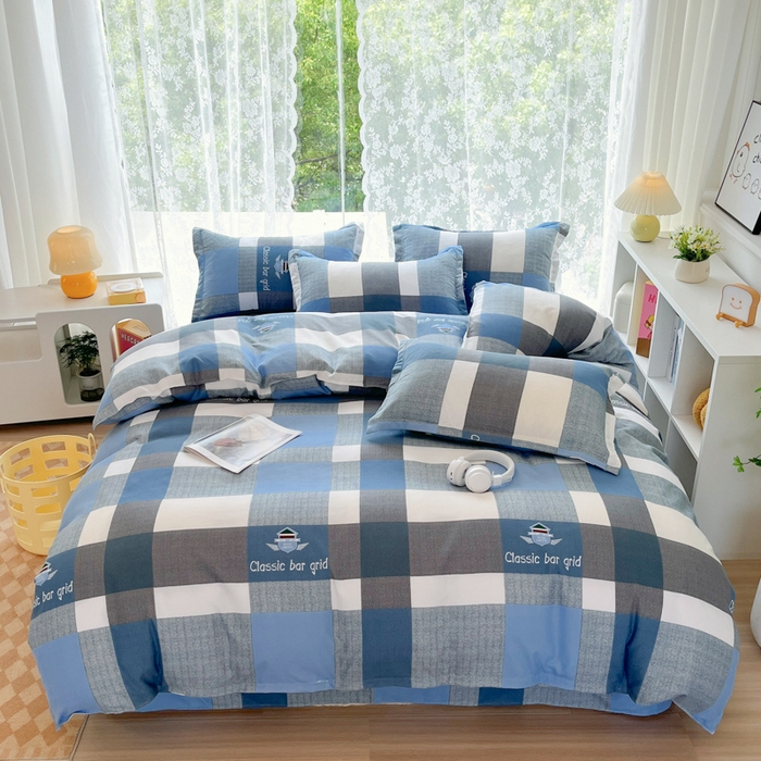 91家纺网 家纺一手货源 找家纺 简冠家纺 2025新款植物羊绒磨毛四件套 绅士范