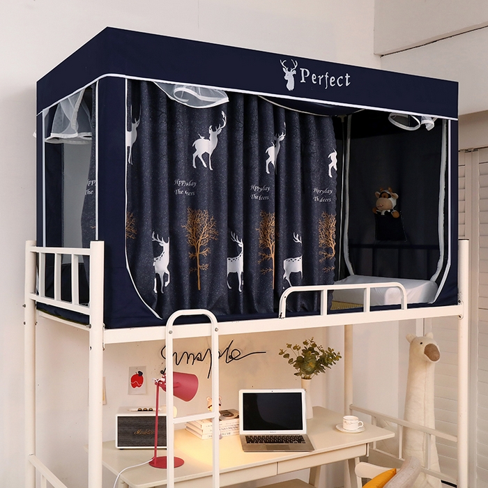 91家纺网 家纺一手货源 找家纺 （总）锦逸家居 2025新款学生上下铺遮光防尘蚊帐