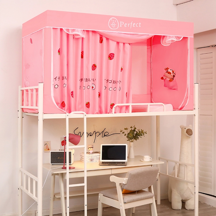 91家纺网 家纺一手货源 找家纺 （总）锦逸家居 2025新款学生上下铺遮光防尘蚊帐