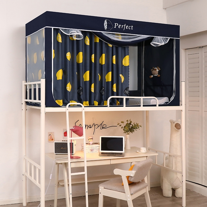 91家纺网 家纺一手货源 找家纺 （总）锦逸家居 2025新款学生上下铺遮光防尘蚊帐