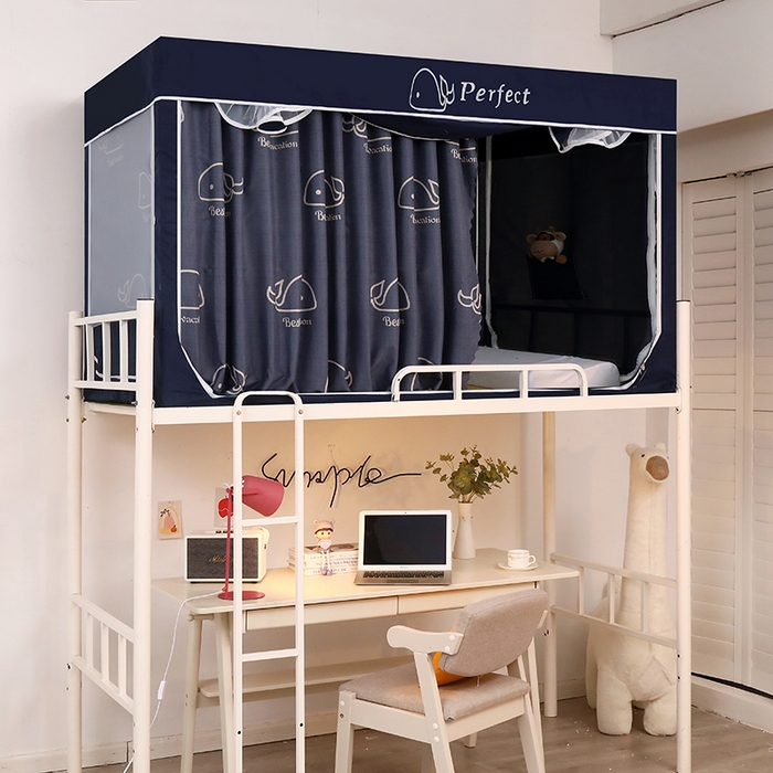 91家纺网 家纺一手货源 找家纺 （总）锦逸家居 2025新款学生上下铺遮光防尘蚊帐