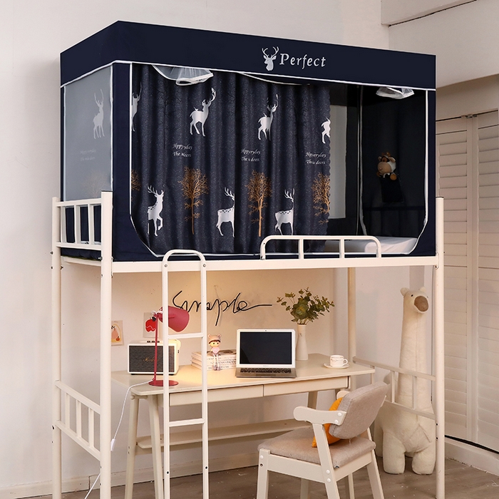 91家纺网 家纺一手货源 找家纺 （总）锦逸家居 2025新款学生上下铺遮光防尘蚊帐