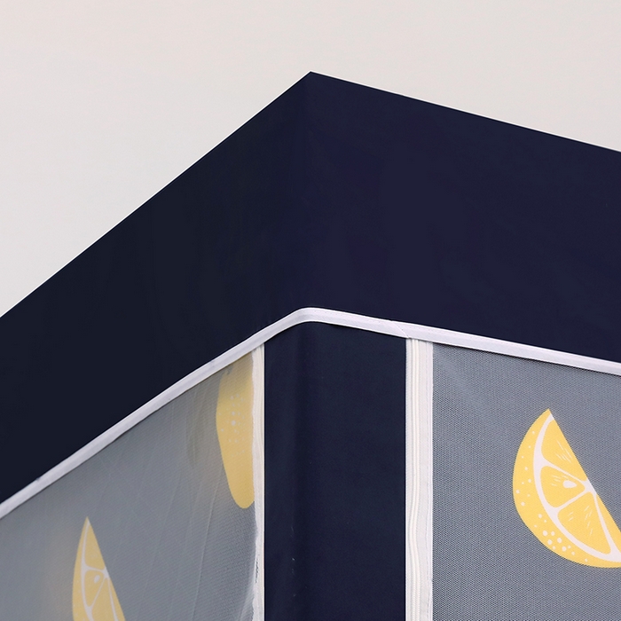 91家纺网 家纺一手货源 找家纺 锦逸家居 2025新款学生上下铺遮光防尘蚊帐 夏日柠檬