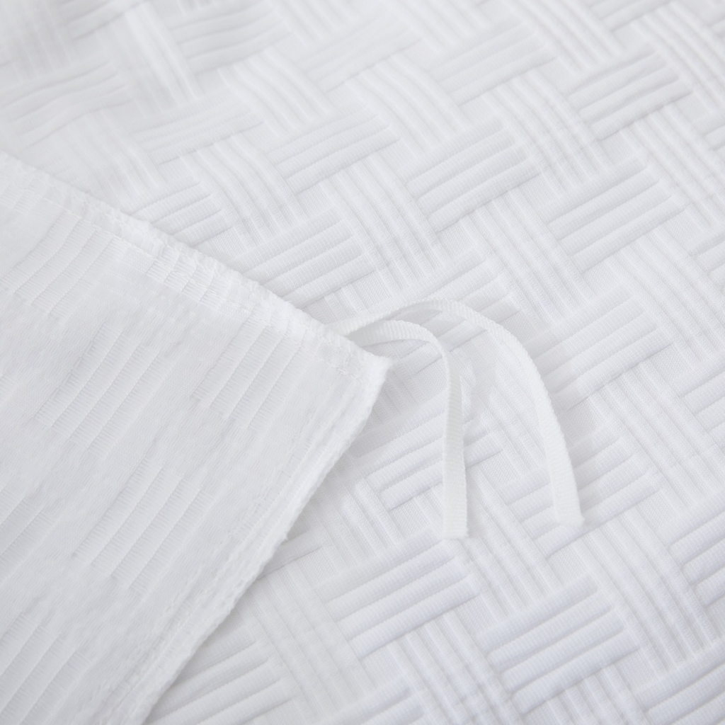 91家纺网 家纺一手货源 找家纺 子不语家纺2025新款跨境外贸 华夫格纯色三件套亚马逊Temu速卖通S hein沃尔玛专供 华夫格白色