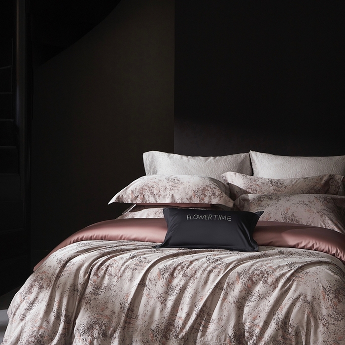 91家纺网 家纺一手货源 找家纺 （总）花时间 2025新款天丝棉色织提花四件套系列-天光云影