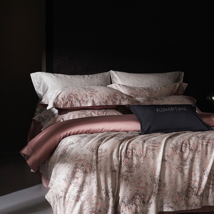 91家纺网 家纺一手货源 找家纺 （总）花时间 2025新款天丝棉色织提花四件套系列-天光云影