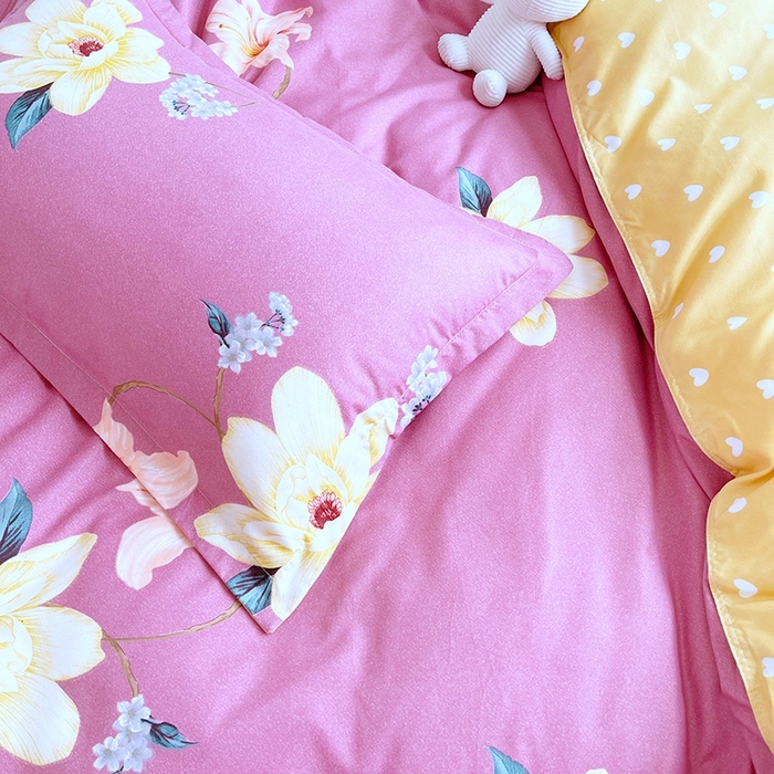 91家纺网 家纺一手货源 找家纺 简冠家纺 2023直播爆款北欧风亲肤植物羊绒磨毛四件套 花序