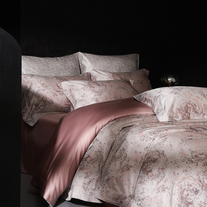 91家纺网 家纺一手货源 找家纺 花时间 2025新款天丝棉色织提花四件套系列-天光云影 天光云影 咖