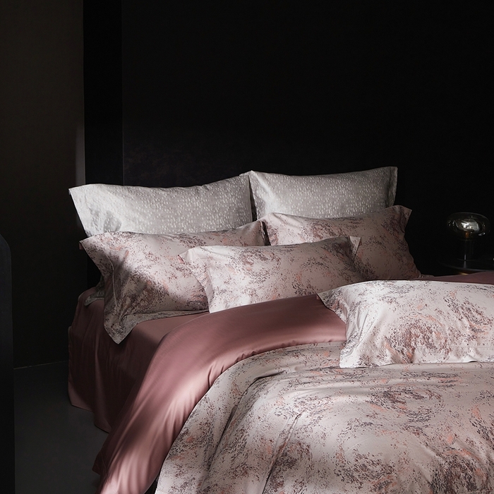 91家纺网 家纺一手货源 找家纺 花时间 2025新款天丝棉色织提花四件套系列-天光云影 天光云影 咖