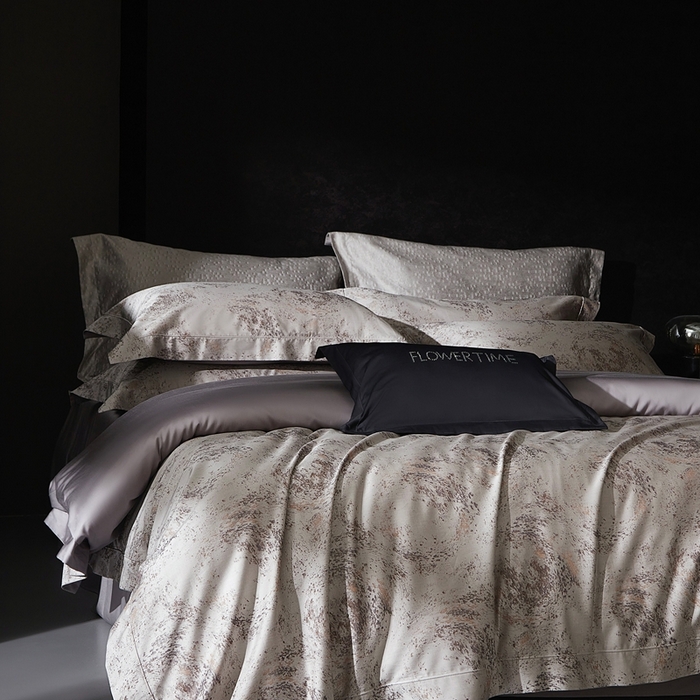 91家纺网 家纺一手货源 找家纺 花时间 2025新款天丝棉色织提花四件套系列-天光云影 天光云影 香槟