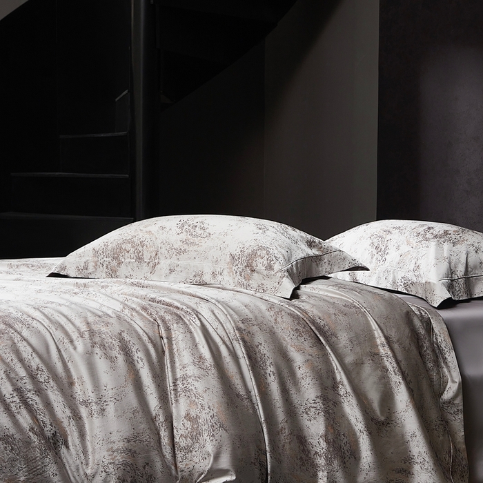 91家纺网 家纺一手货源 找家纺 花时间 2025新款天丝棉色织提花四件套系列-天光云影 天光云影 香槟