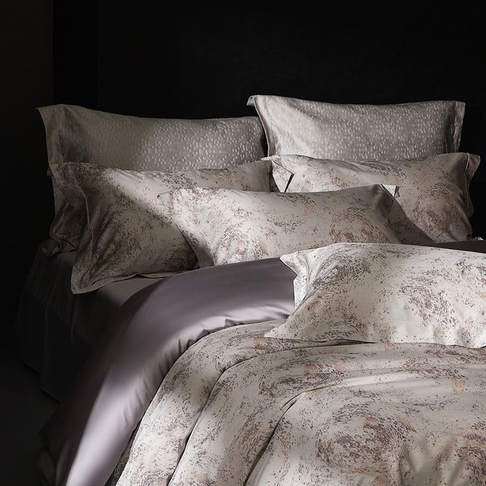 91家纺网 家纺一手货源 找家纺 花时间 2025新款天丝棉色织提花四件套系列-天光云影 天光云影 香槟