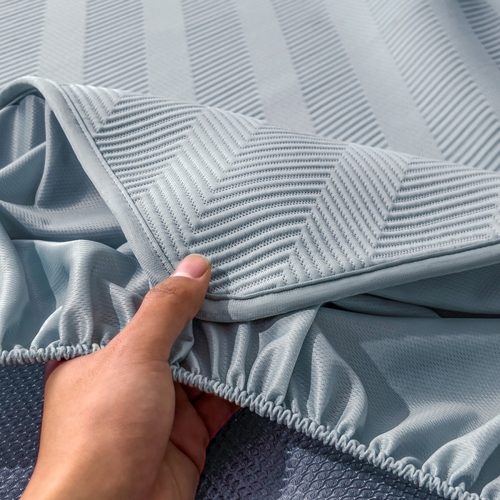 91家纺网 家纺一手货源 找家纺 席世家 2025春夏新款A类凉感席冰川凉席空调席-罗拉 1.5m控价不低于169元   谢谢配合  需要手提袋+5元 罗拉-蓝（床笠款）